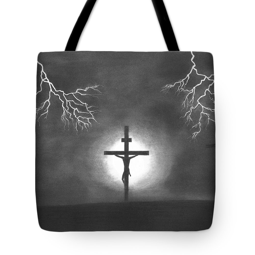1000x1000 three crosses drawing tote bag for sale - Pictures Of Crosses Drawing