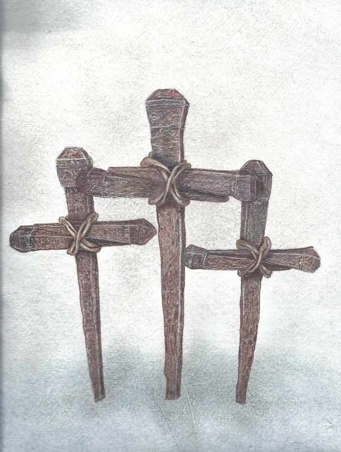 679x900 three crosses drawing - Pictures Of Crosses Drawing
