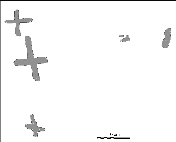 697x564 civitaluparella, parete manzi red painted crosses - Pictures Of Crosses Drawing