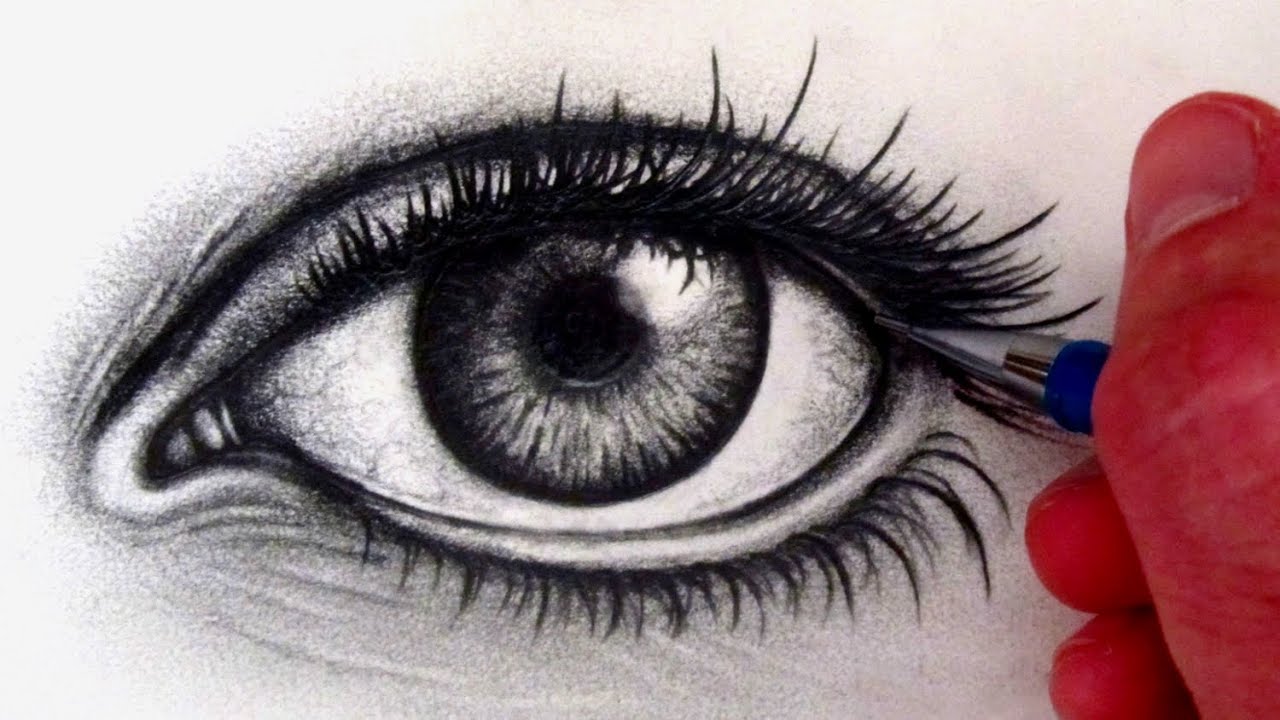 1280x720 How To Draw A Realistic Eye - Pictures Of Eyes Drawing