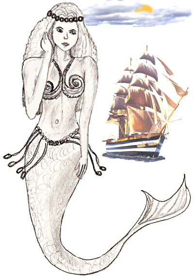 400x573 how to draw a mermaid - Pictures Of Mermaids Drawing.