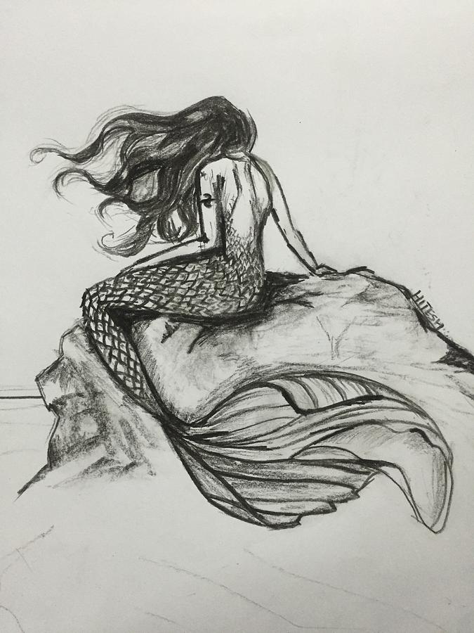 675x900 men drawing mermaid for free download - Pictures Of Mermaids Drawing
