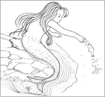 340x314 mythical mermaid drawings - Pictures Of Mermaids Drawing