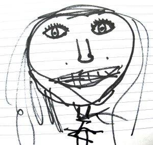 300x284 the way children with autism draw people research digest - Pictures Of People Drawing