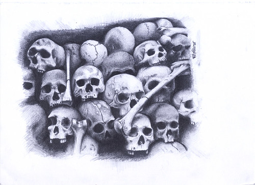 500x363 skulls drawing - Pictures Of Skulls Drawing