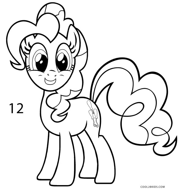 595x620 how to draw pinkie pie - Pie Drawing