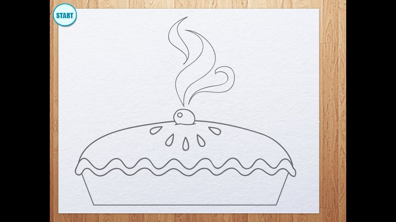1280x720 how to draw a pie - Pie Drawing
