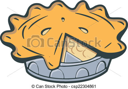 450x313 isolated drawing of a cartoon style vintage apple pie - Pie Drawing