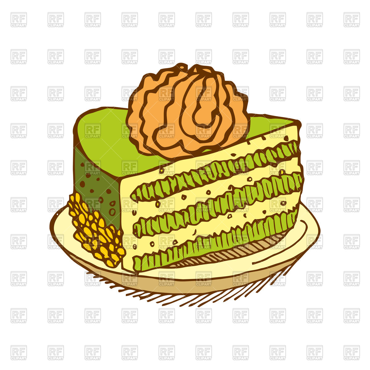 1200x1200 piece of cake hand drawing pie vector image of food and beverages - Pie Drawing