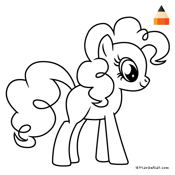 600x600 How To Draw Pinkie Pie - Pie Line Drawing