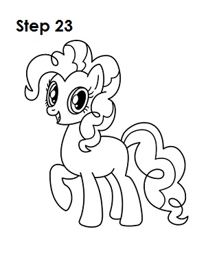 300x388 How To Draw Pinkie Pie - Pie Line Drawing