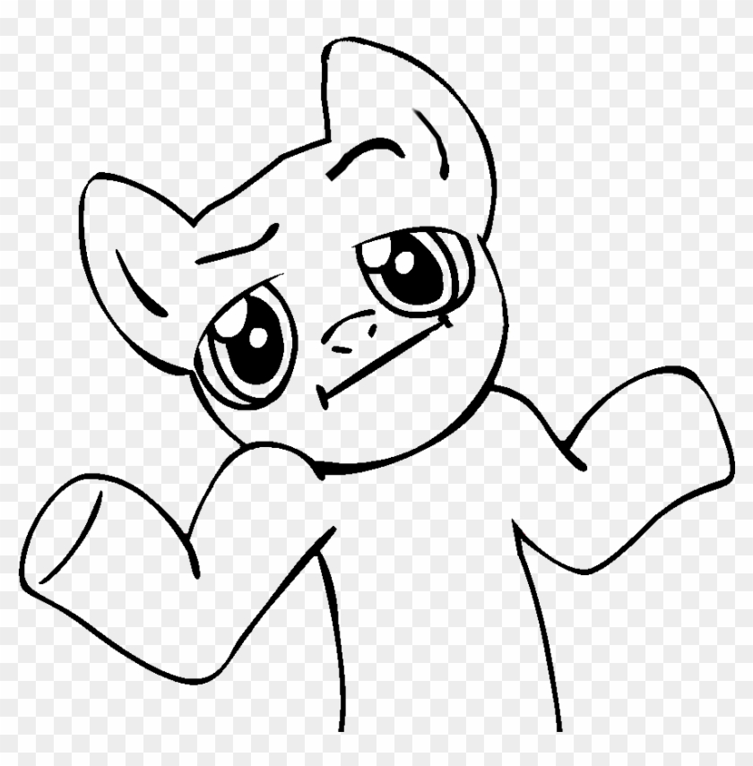 840x855 Pinkie Pie Fluttershy Pony Face White Line Art Black - Pie Line Drawing