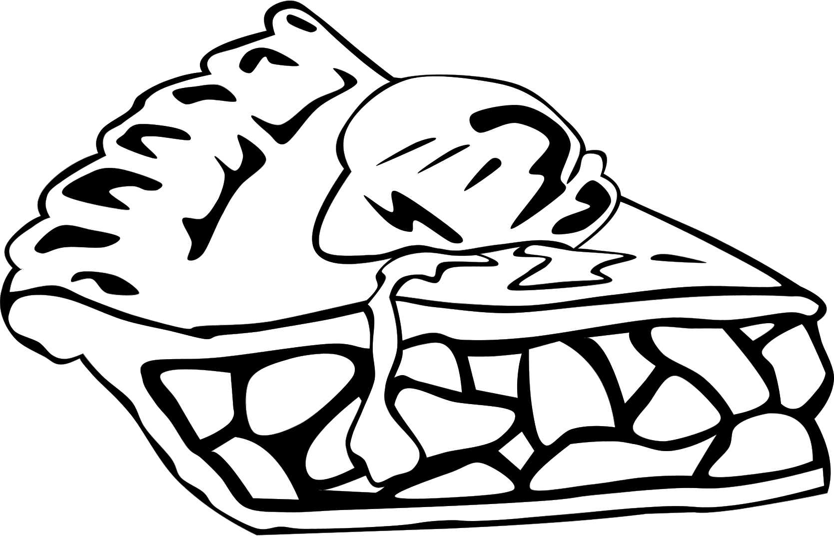1669x1073 Thanksgiving Pie Royalty Free Black And White - Pie Line Drawing