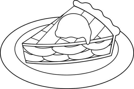 550x367 Apple Pie Line Art - Pie Line Drawing