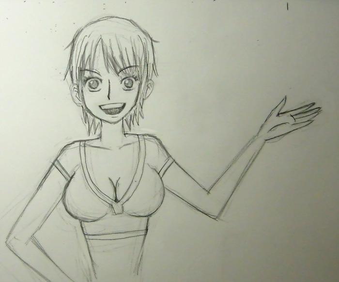 700x582 how to draw nami one piece - Piece Drawing