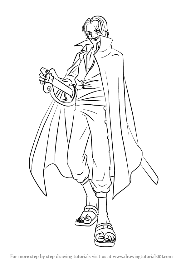 596x842 learn how to draw shanks from one piece - Piece Drawing
