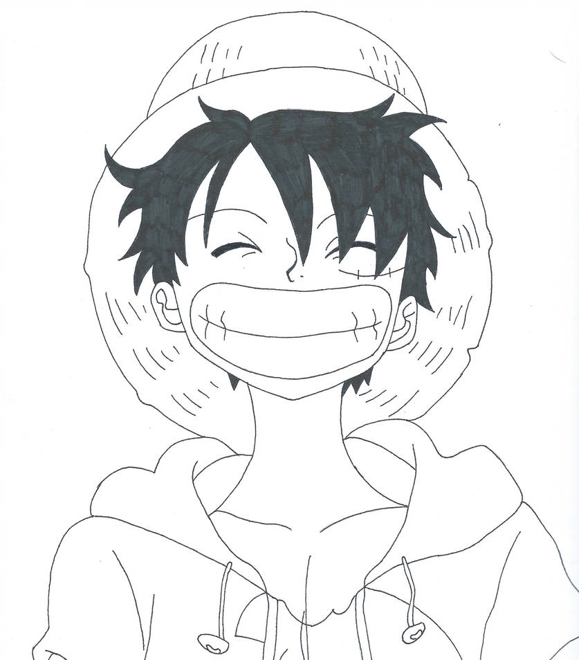 837x954 Monkey D Luffy - Piece Drawing