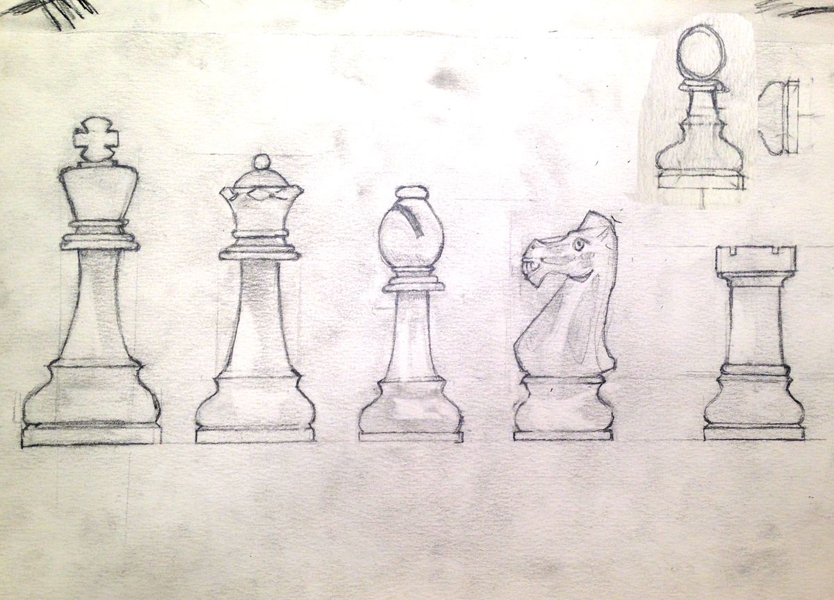 1200x863 chess pieces drawings first koa wood king and drawing - Piece Drawing