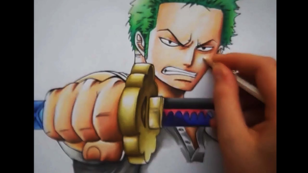 1280x720 drawing zoro from one piece - Piece Drawing