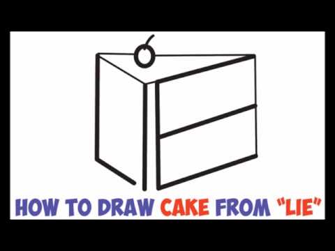 480x360 how to draw a piece of cake from the word lie easy step - Piece Of Cake Drawing