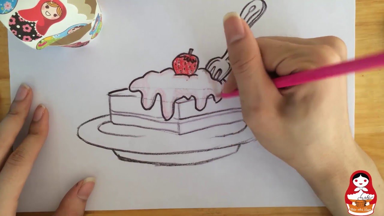 1280x720 how to draw a piece of cake how to draw tutorials draw - Piece Of Cake Drawing