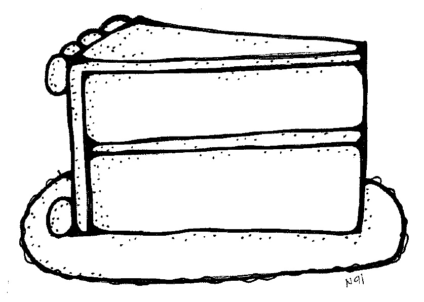 837x597 clip art slice of cake - Piece Of Cake Drawing