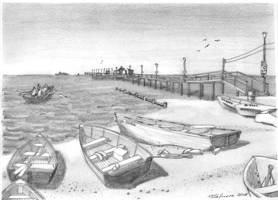 900x650 harrisons pier ocean view drawing - Pier Drawing