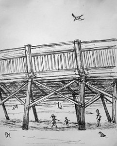 241x300 fishing pier drawings fine art america - Pier Drawing