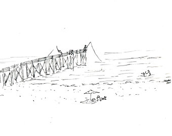 340x270 fishing pier drawing etsy - Pier Drawing