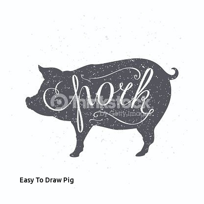 416x416 easy to draw pig hand drawn hipster pig silhouette pork meat hand - Pig Butcher Drawing