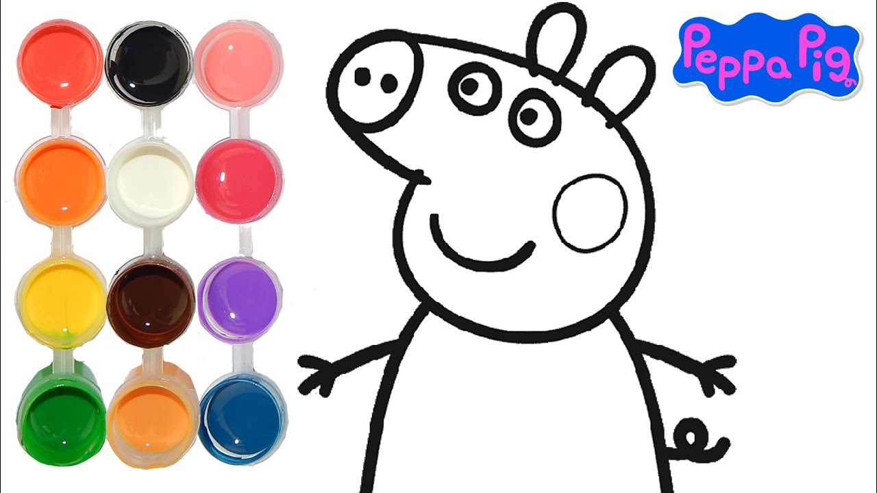 1280x720 how to draw color a peppa pig cartoon drawing on new - Pig Cartoon Drawing