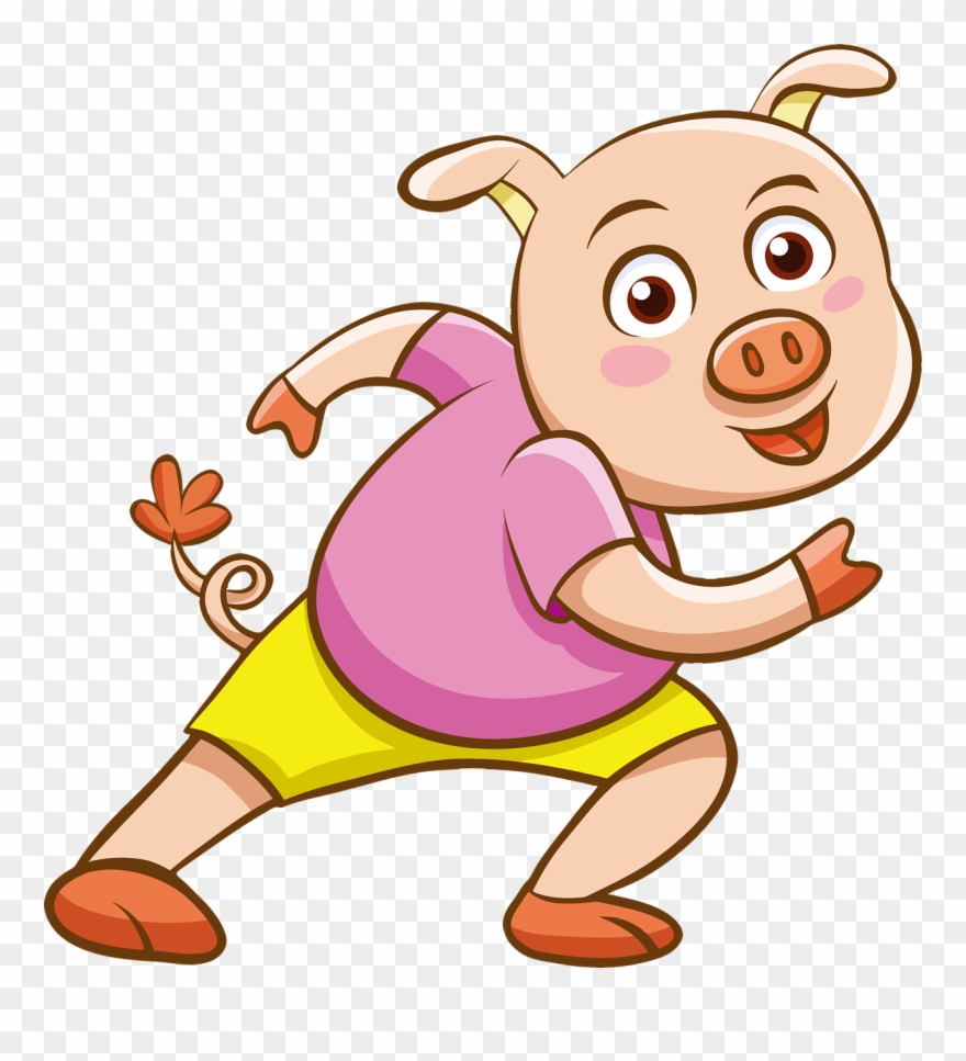 880x967 Domestic Pig Cartoon Drawing Painting Download - Pig Cartoon Drawing