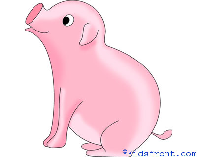 400x319 How To Draw Pig, How To Draw For Kids, How To Draw Step - Pig Drawing For Kids