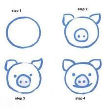 220x220 how to draw a pig and other easy animals draws like - Pig Drawing For Kids