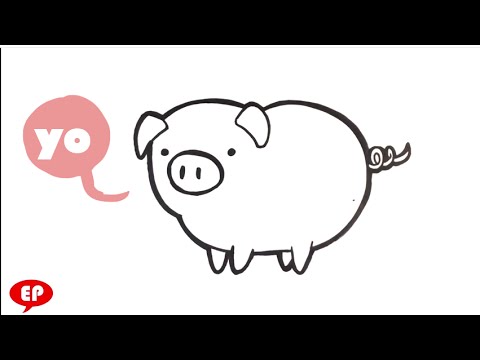 480x360 How To Draw A Pig - Pig Drawing Images