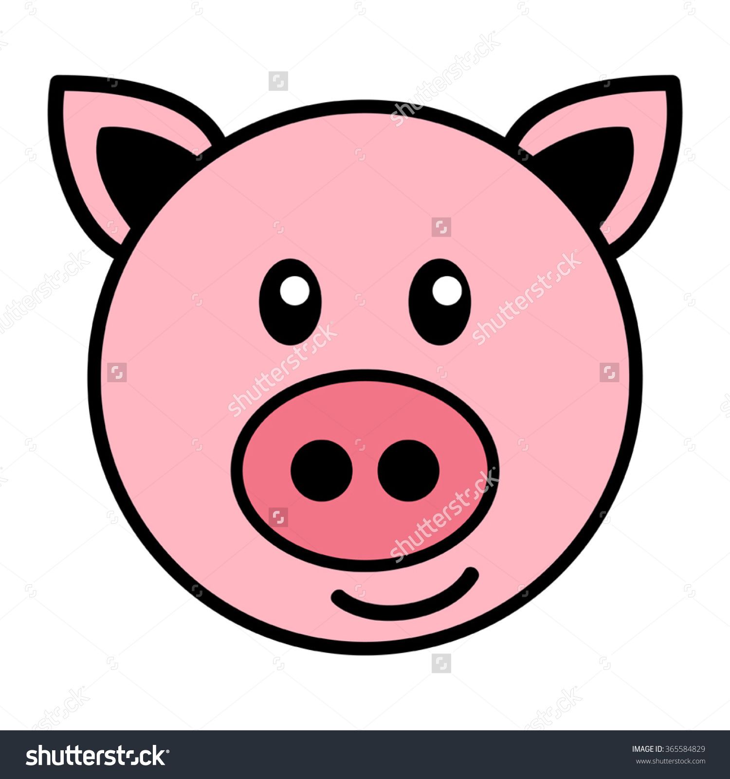 1500x1600 Image Result For Simple Cartoon Pig Face Rock Art Cartoon - Pig Face Drawing