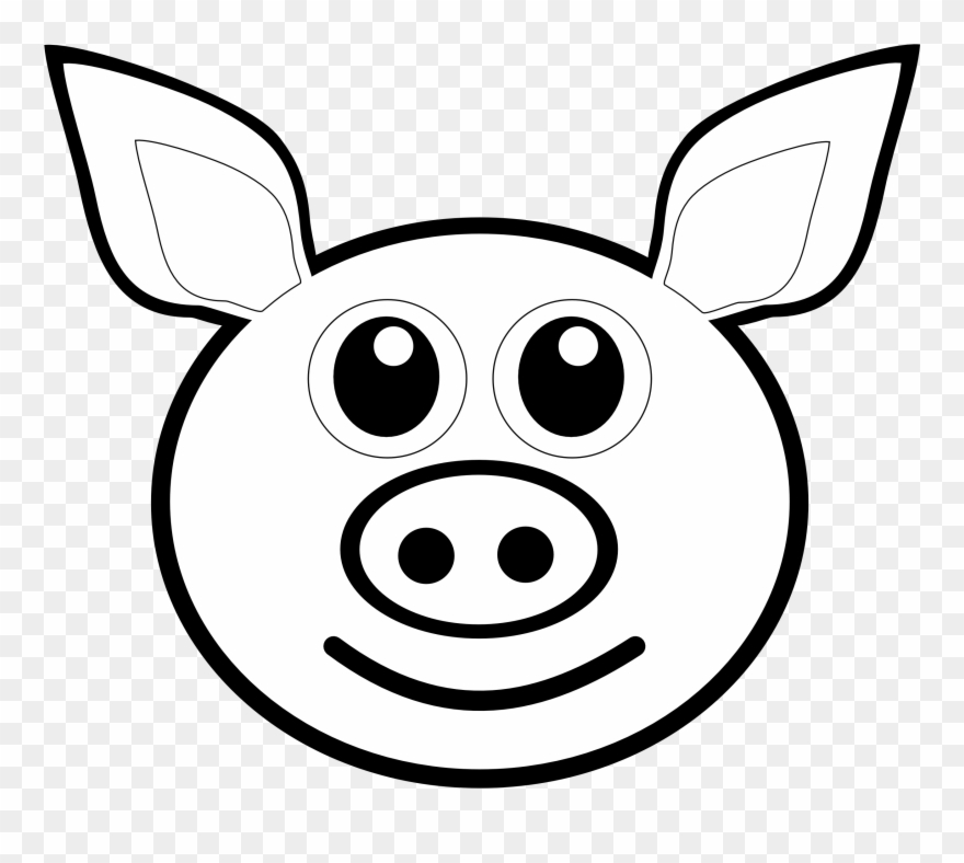 880x788 Pig Face Clipart Free Images - Pig Face Drawing