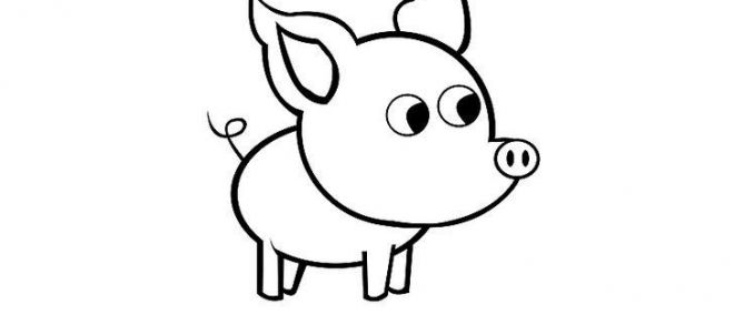 660x293 simple drawing of a face or pig face drawing mttech draw - Pig Face Drawing