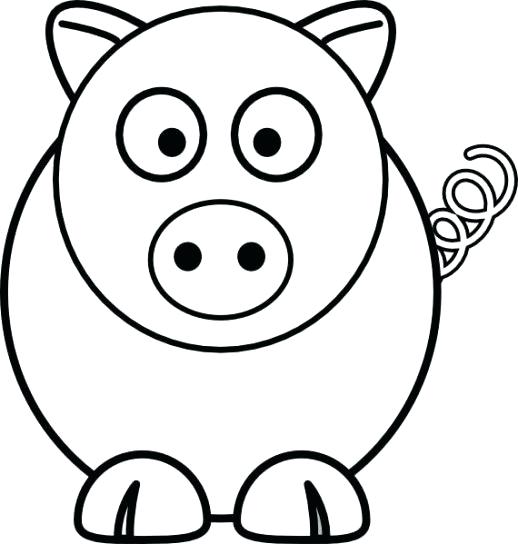 518x544 easy coloring pictures pig google search pictures and letters easy - Pig Face Drawing
