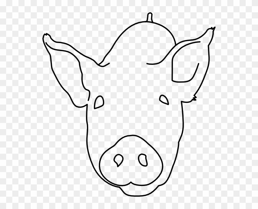 840x680 Pig Head Clip Art At Clker - Pig Head Drawing