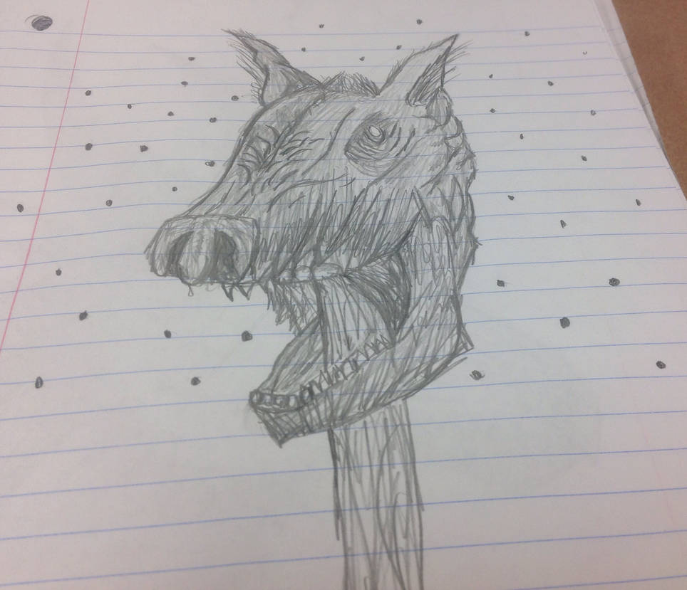 964x829 Free Hand Drawing Of A Pig's Head On A Spear - Pig Head Drawing