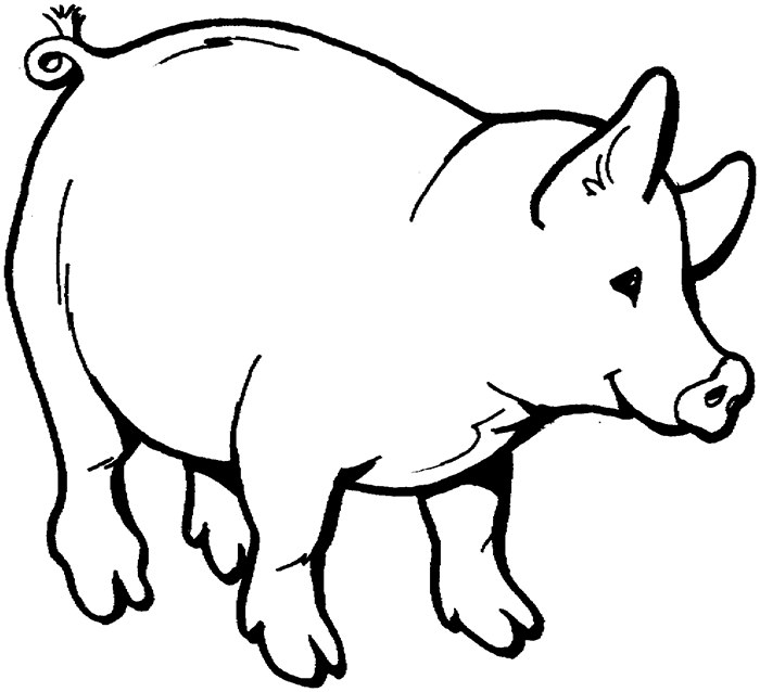 700x638 pigs clipart line art frames illustrations hd images photo - Pig Line Drawing