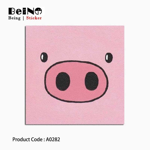 640x640 Happy Monkey Fashion Sticker Picture Pink Pig Nose Cock Drawing - Pig Nose Drawing