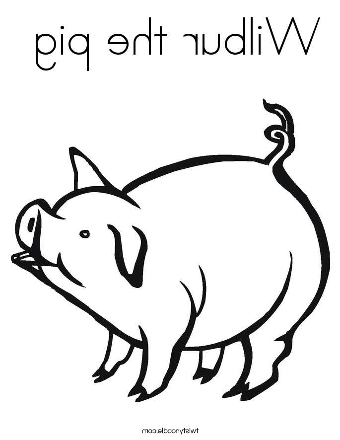 685x886 Piggy Coloring Pig Drawing Outline At Getdrawings Free - Pig Outline Drawing