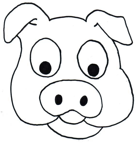 578x588 simple pig drawing best pig images - Pig Skull Drawing