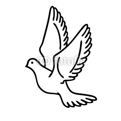 400x400 Pigeon Outline Icon Clipart Image Isolated On White Background - Pigeon Drawing Outline