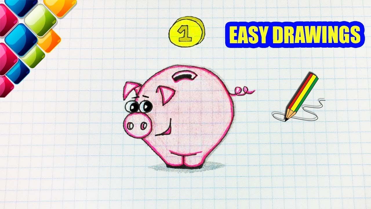 Piggy Bank Drawing at Explore collection of Piggy