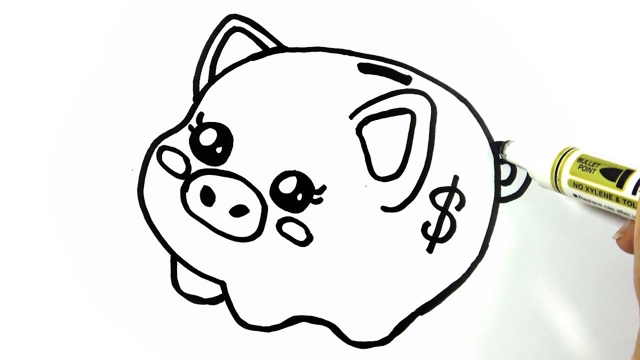 Piggy Bank Drawing at PaintingValley.com | Explore collection of Piggy