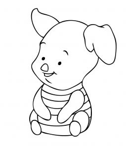 255x302 How To Draw Baby Piglet, Step - Piglet Drawing