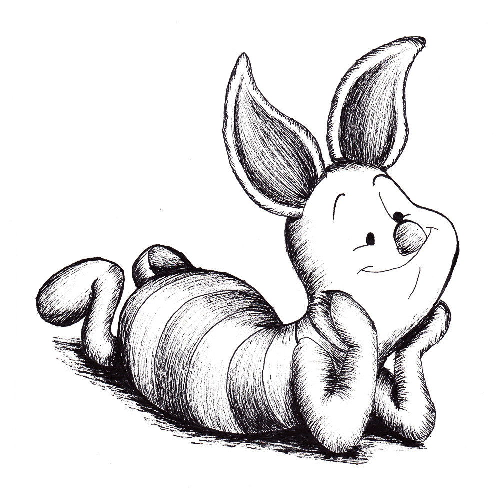 1000x1000 piglet drawing drawings geek girl stuff geekery, art - Piglet Drawing